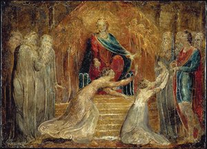 Het oordeel van Salomo door William Blake